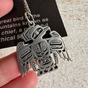 Thunderbird Pewter Pendant Necklace by Frederick Designs